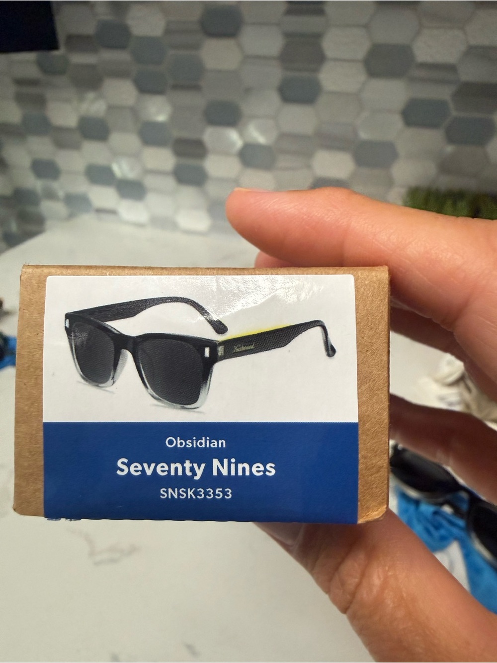Seventy Nines Obsidian Black Sunglasses with Yellow Temple Accent